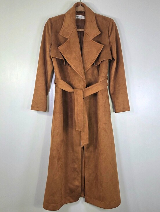 House of CB Jackets & Blazers - HOUSE OF CB LONDON FAUX SUEDE BELTED TRENCH COAT.
